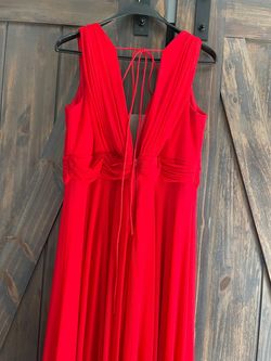 Jadore Evening Red Size 16 Floor Length A-line Dress on Queenly