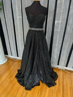 Jovani Black Size 4 Pageant 50 Off Strapless Prom Ball gown on Queenly