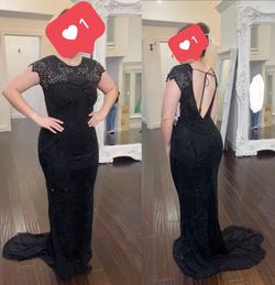 Style 52312 Sherri Hill Black Tie Size 10 52312 50 Off Straight Dress on Queenly