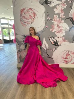Sherri Hill Pink Size 4 Floor Length Jersey Short Height Ball gown on Queenly