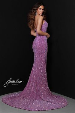 Style 2549 Johnathan Kayne Blue Size 10 Pageant Floor Length Jersey 2549 Mermaid Dress on Queenly