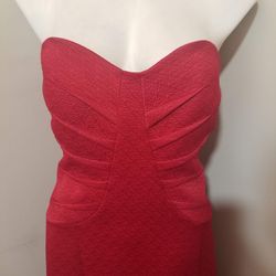 David Meister Red Size 8 Military Mini Spandex Mermaid Dress on Queenly