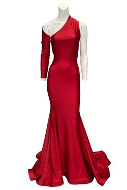 Style 11834 Issue New York Red Size 4 Prom Mermaid Dress on Queenly