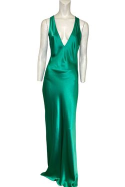 Style D43 Issue New York Green Size 8 Prom Satin Straight Dress on Queenly