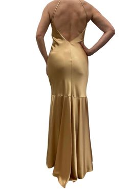 Style D126 Issue New York Gold Size 8 Satin D126 Straight Dress on Queenly