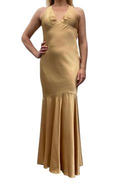 Style D126 Issue New York Gold Size 8 Satin D126 Straight Dress on Queenly