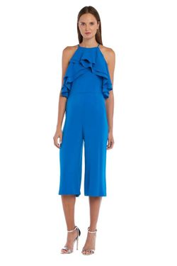 Style 11754 Issue New York Dress Blue Size 6 Sunday 11754 Ivory Jumpsuit Dress on Queenly