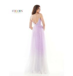 Colors Purple Size 18 Prom Plunge Plus Size Floor Length Train Dress on Queenly