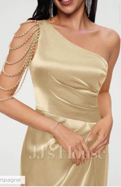 JJSHOUSE Gold Size 10 Mermaid Dress on Queenly
