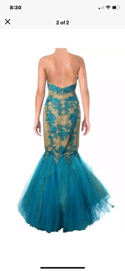 Maggie Sottero Blue Size 4 Tulle Straight 50 Off Mermaid Dress on Queenly