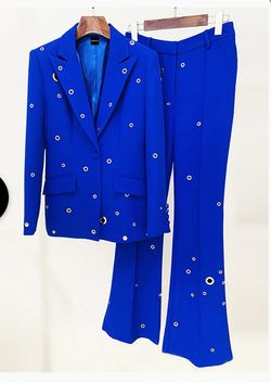 Style KLIMT BLUE Zcrave Royal Blue Size 4 Floor Length 50 Off Jumpsuit Dress on Queenly