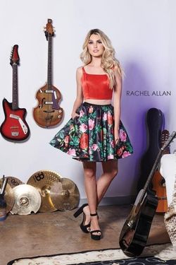 Rachel Allan Red Size 0 Square Square Neck 50 Off Cocktail Dress on Queenly