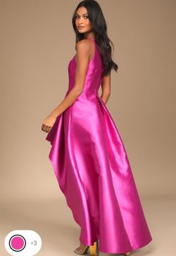 Lulus Pink Size 0 Floor Length Jersey Train Dress on Queenly
