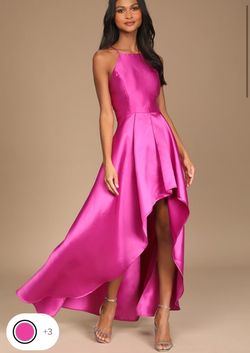 Lulus Pink Size 0 Sorority Prom Floor Length Train Dress on Queenly