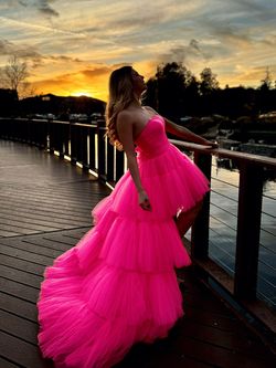 Style 54907 Sherri Hill Pink Size 0 54907 Prom Medium Height Ball gown on Queenly