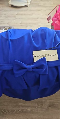 Ashley Lauren Blue Size 12 Plus Size Cocktail Dress on Queenly