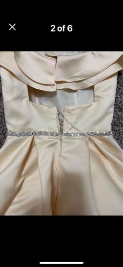 Mori Lee Yellow Size 2 Straight Dress on Queenly