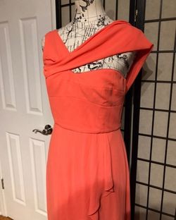 Bcbgmaxazria Orange Size 8 One Shoulder 50 Off Cocktail Prom Side slit Dress on Queenly