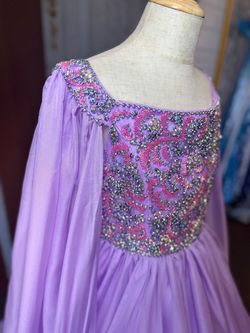 Samantha Blake Purple Size 10 Floor Length Ball gown on Queenly