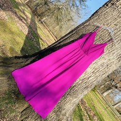 David's Bridal Purple Size 10 Barbiecore Hot Pink Bridesmaid Straight Dress on Queenly