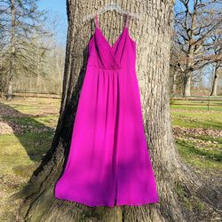 David's Bridal Purple Size 10 Floor Length Side Slit Straight Dress on Queenly