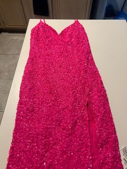 Sherri Hill Pink Size 16 Jersey Plus Size Short Height Mermaid Dress on Queenly