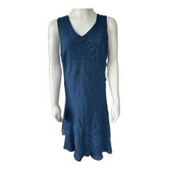 Top Choice Fashion Blue Size 12 Midi Sequined Prom Cocktail Dress on Queenly