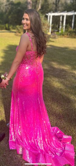 Johnathan Kayne Pink Size 12 Floor Length Prom Spaghetti Strap Tall Height Mermaid Dress on Queenly