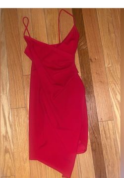Windsor Red Size 4 Appearance Asymmetrical Mini Cocktail Dress on Queenly
