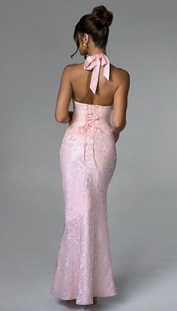 Babyboo Fashion Light Pink Size 14 Prom Halter Mermaid Dress on Queenly