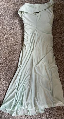 Mac Duggal Light Green Size 2 Side Slit A-line Dress on Queenly