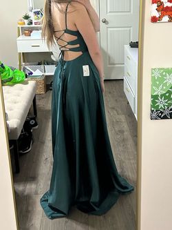 Windsor Dark Green Size 2 Prom Spaghetti Strap Side slit Dress on Queenly