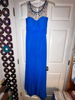 Decode Blue Size 2 Military Pageant High Neck Prom A-line Dress on Queenly
