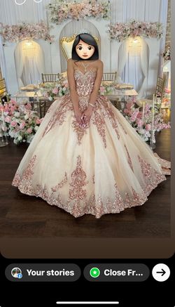 Style Quinceanera gown Pink Size 4 Ball gown on Queenly