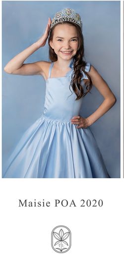 Rachel Allan Blue Size 0 Polyester Girls Size Cupcake Ball gown on Queenly
