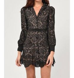 Style 1-1050307749-74 adelyn rae Black Size 4 Wednesday Lace Long Sleeve Cocktail Dress on Queenly