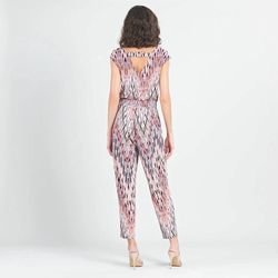 Style 1-1179084306-149 Clara Sun Woo Pink Size 12 Plus Size Spandex Pockets Tall Height Jumpsuit Dress on Queenly