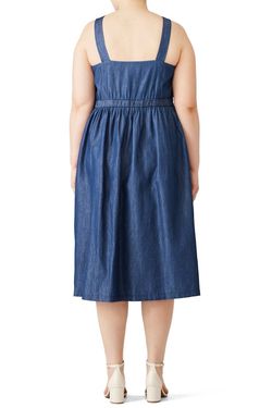 Style 1-1232854699-718-1 Draper James x Eloquii Blue Size 24 Free Shipping Plus Size Cocktail Dress on Queenly