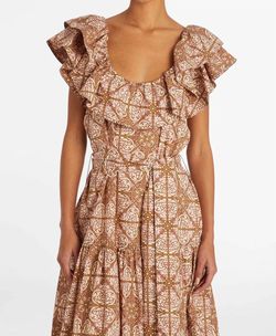 Style 1-124658805-74 Marie Oliver Brown Size 4 1-124658805-74 Belt Cocktail Dress on Queenly