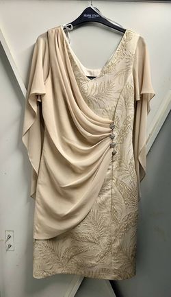 Style 1-1330763106-1498 Frank Lyman Nude Size 4 Cocktail Dress on Queenly