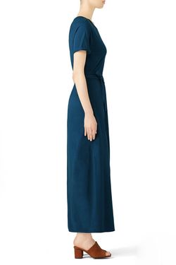 Style 1-1344042996-5655-1 ELIZABETH AND JAMES Blue Size 4 Sleeves Belt Cocktail Dress on Queenly