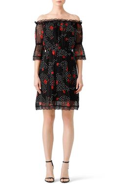Style 1-1470820259-649-1 THE KOOPLES Black Size 2 Free Shipping Print Cocktail Dress on Queenly