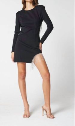 Style 1-1490042261-70 ELLIATT Black Size 0 Side Slit Polyester Cocktail Dress on Queenly