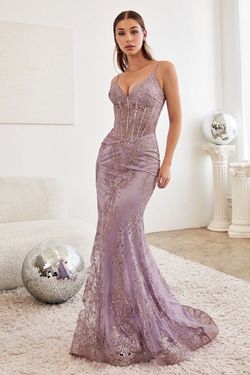 Style J810 Cinderella Divine Purple Size 12 Plus Size Jersey J810 Mermaid Dress on Queenly