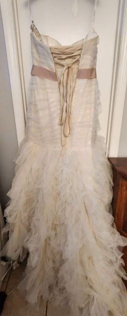 Essence of Australia Nude Size 18 Jersey Short Height Embroidery Mermaid Dress on Queenly