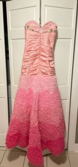 Tony Bowls Pink Size 8 Pageant Floor Length Prom Strapless Mermaid Dress on Queenly