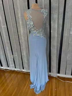 Mori Lee Blue Size 4 Jersey 50 Off Straight Dress on Queenly