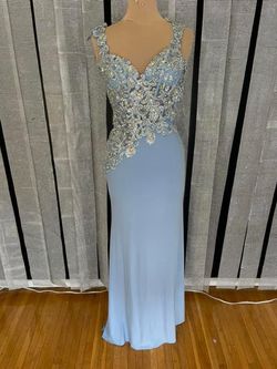 Mori Lee Blue Size 4 Pageant Floor Length Jersey 70 Off Straight Dress on Queenly