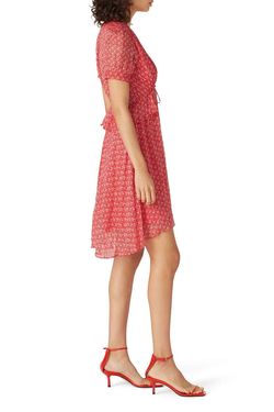 Style 1-1564392717-649-1 THE KOOPLES Red Size 2 V Neck Tall Height Polyester Cocktail Dress on Queenly