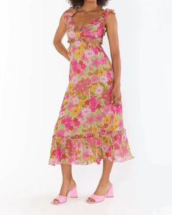 Style 1-1593060946-70 Show Me Your Mumu Pink Size 0 V Neck Tall Height Tulle Polyester Cocktail Dress on Queenly